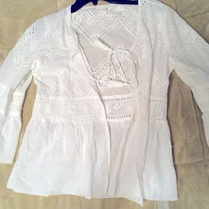 White “coat like” top